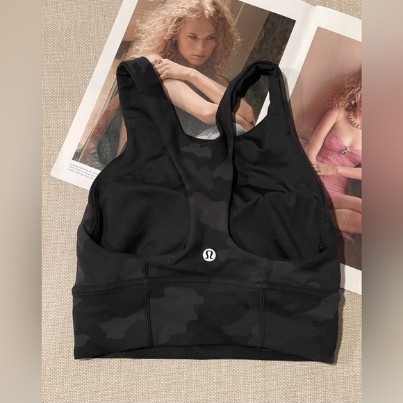 Lululemon Wunder Train Longline Bra Medium Support C/D Cup In Camo Size 2 - Picture 7 of 14
